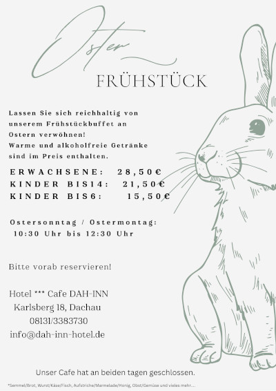 Osterfrühstück im Hotel DAH-Inn